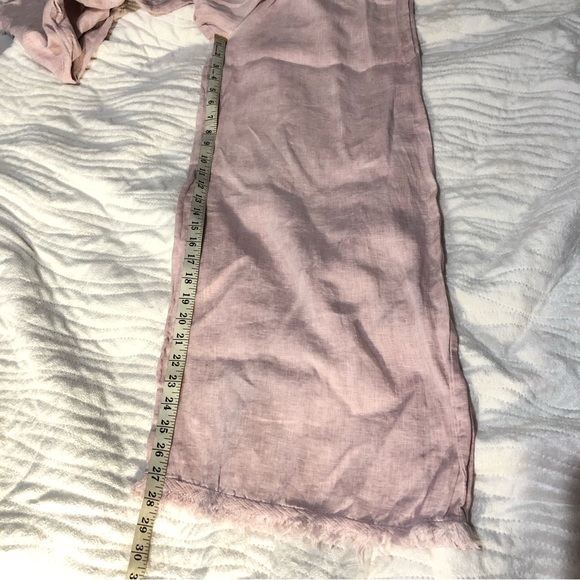 Venti6 coastal lagenlook wide leg pull on linen pants - Picture 9 of 11